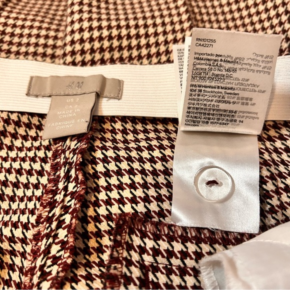 H&M Classic Houndstooth Pants - Size 2 - Picture 14 of 14